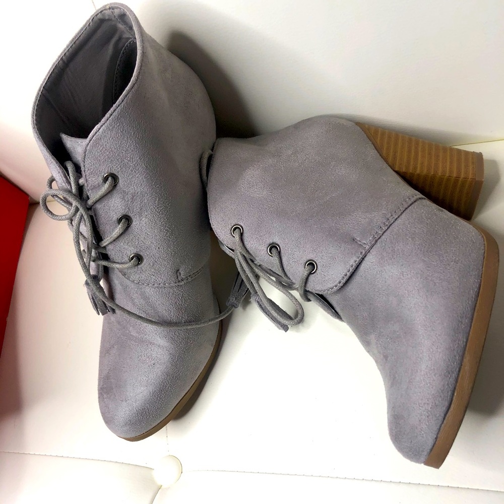 Gray booties